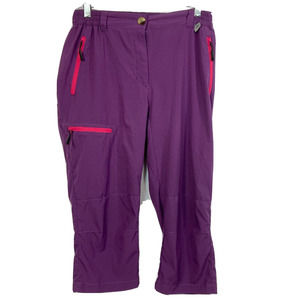 Mapamyumco Pants Womens Sz M Purple Lightweight Breathable‎ Stretch Capri